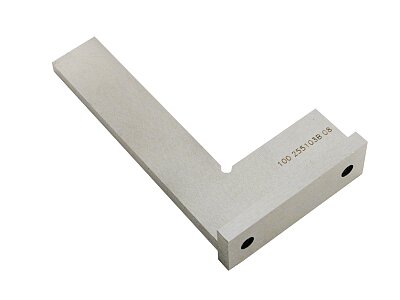 Precision square with base, hardened "B", 63x40mm, thickness 6mm, ČSN 25 5103, II. class